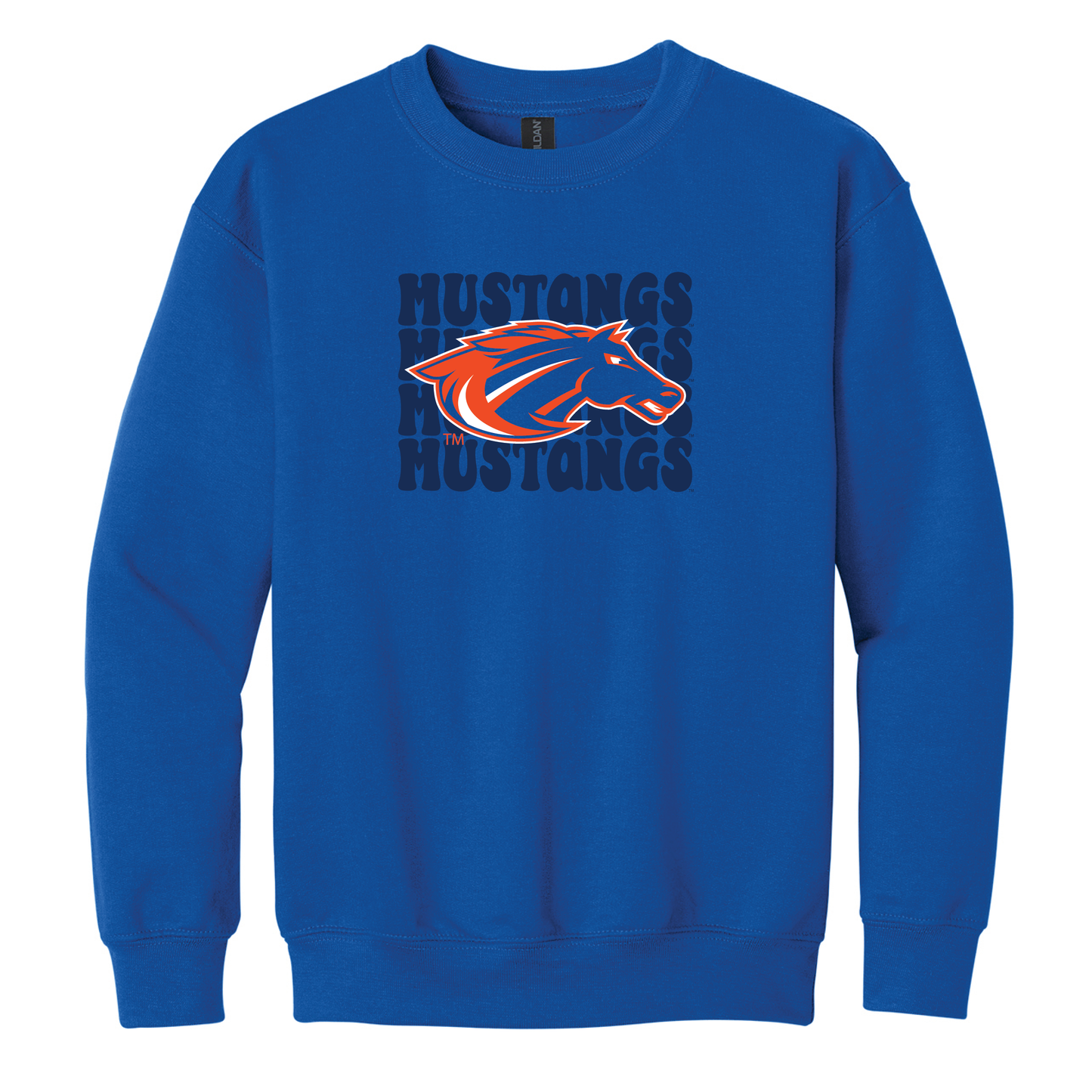 Mustang Gildan® Youth Heavy Blend™ Crewneck Sweatshirt (18000B)