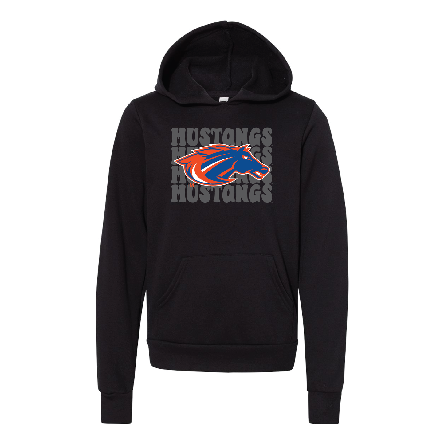 Mustangs BELLA+CANVAS® Youth Sponge Fleece Hoodie (3719Y)