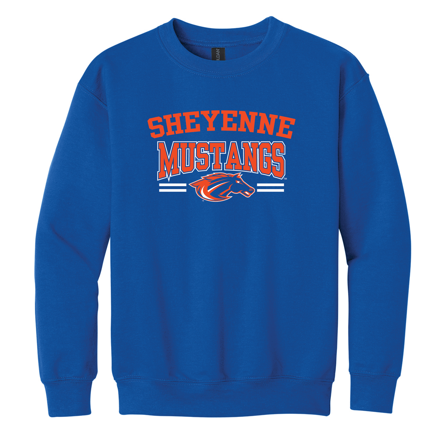 Mustang Gildan® Youth Heavy Blend™ Crewneck Sweatshirt (18000B)