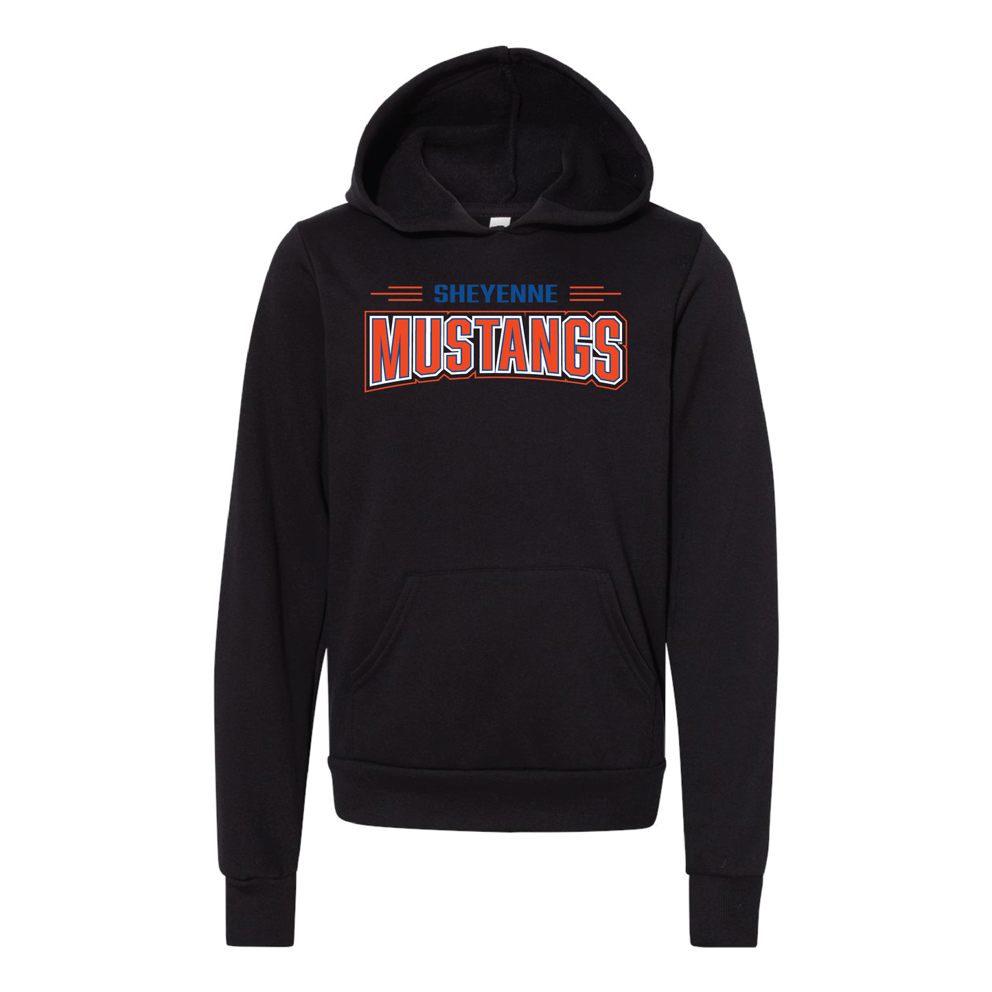 Mustangs BELLA+CANVAS® Youth Sponge Fleece Hoodie (3719Y)