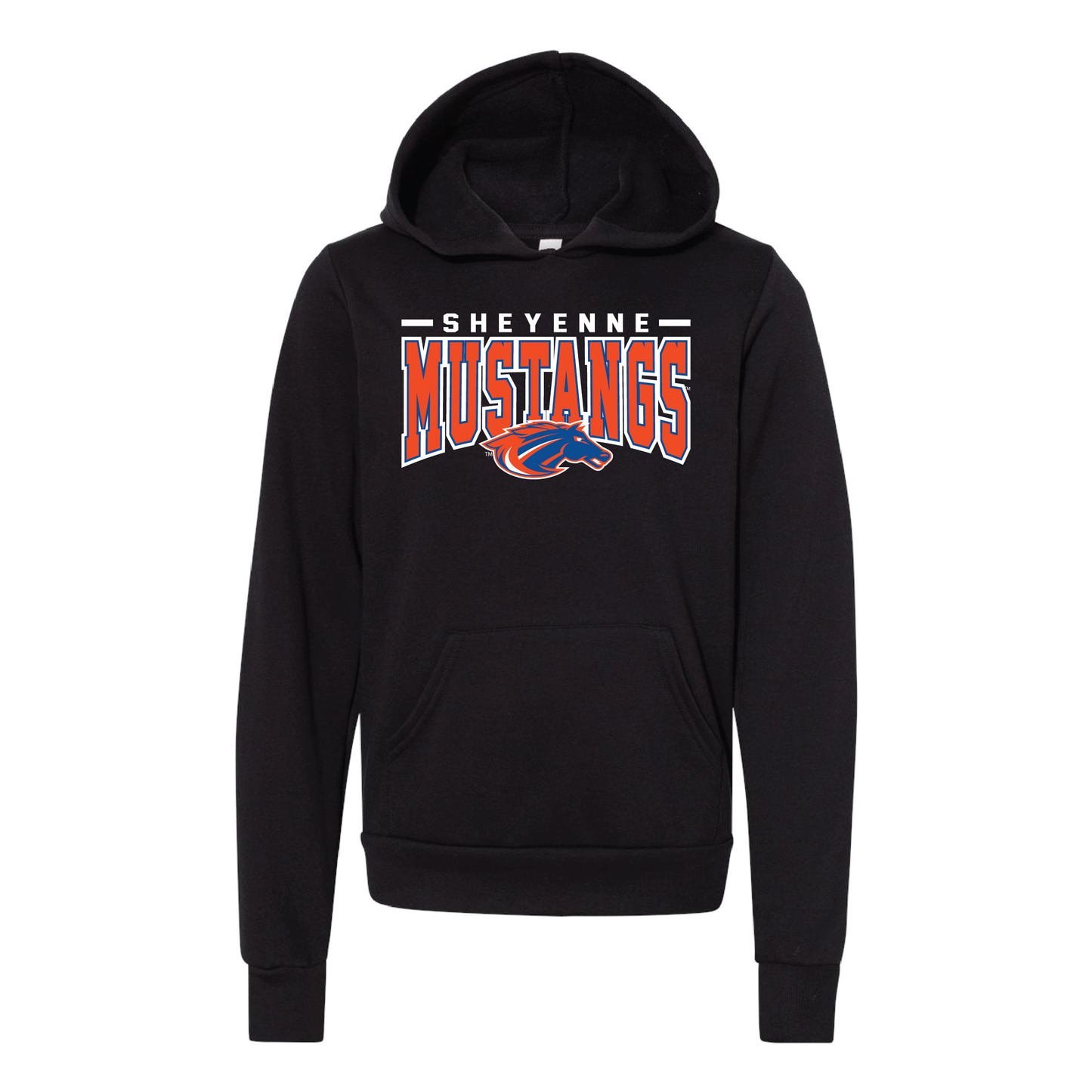 Mustangs BELLA+CANVAS® Youth Sponge Fleece Hoodie (3719Y)
