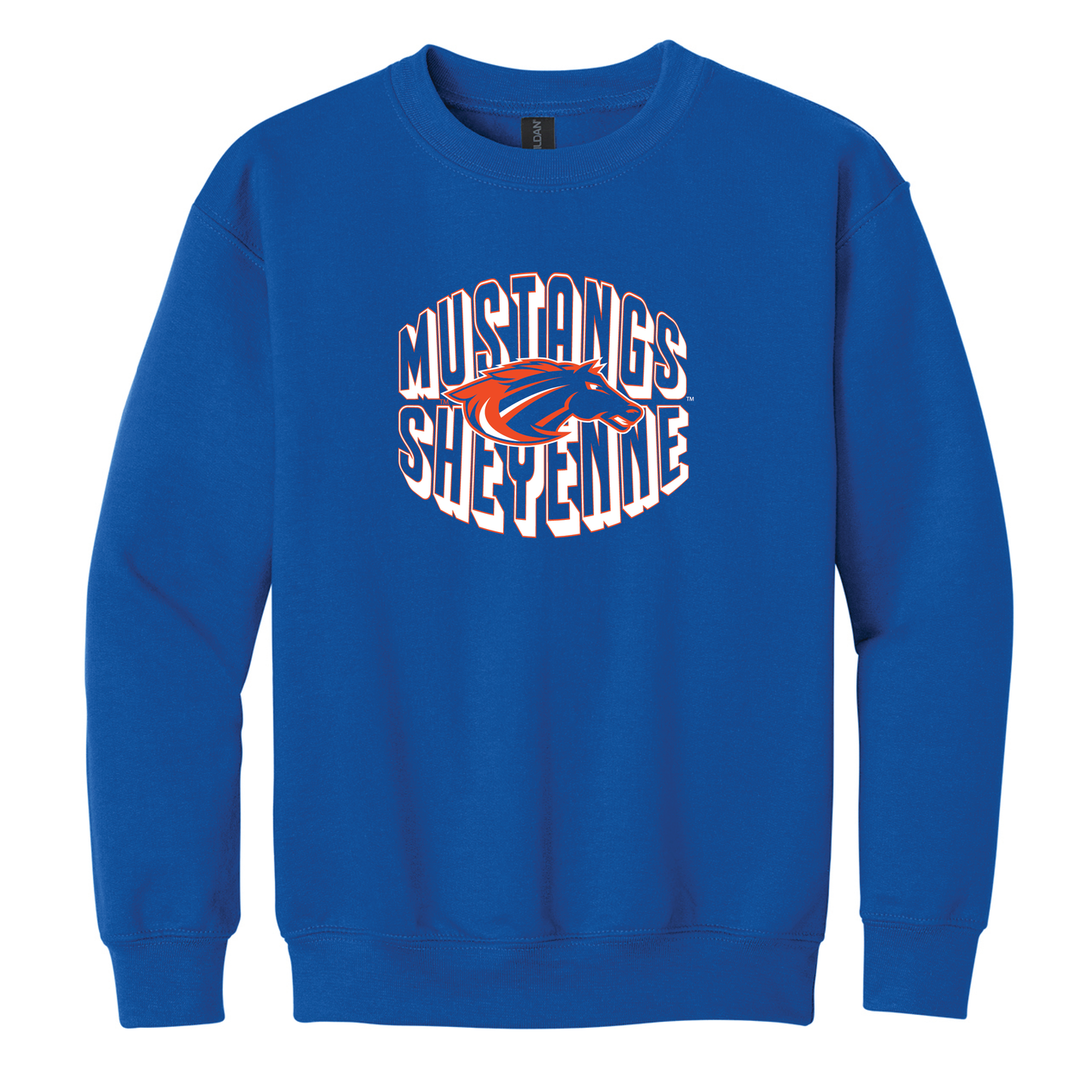 Mustang Gildan® Youth Heavy Blend™ Crewneck Sweatshirt (18000B)