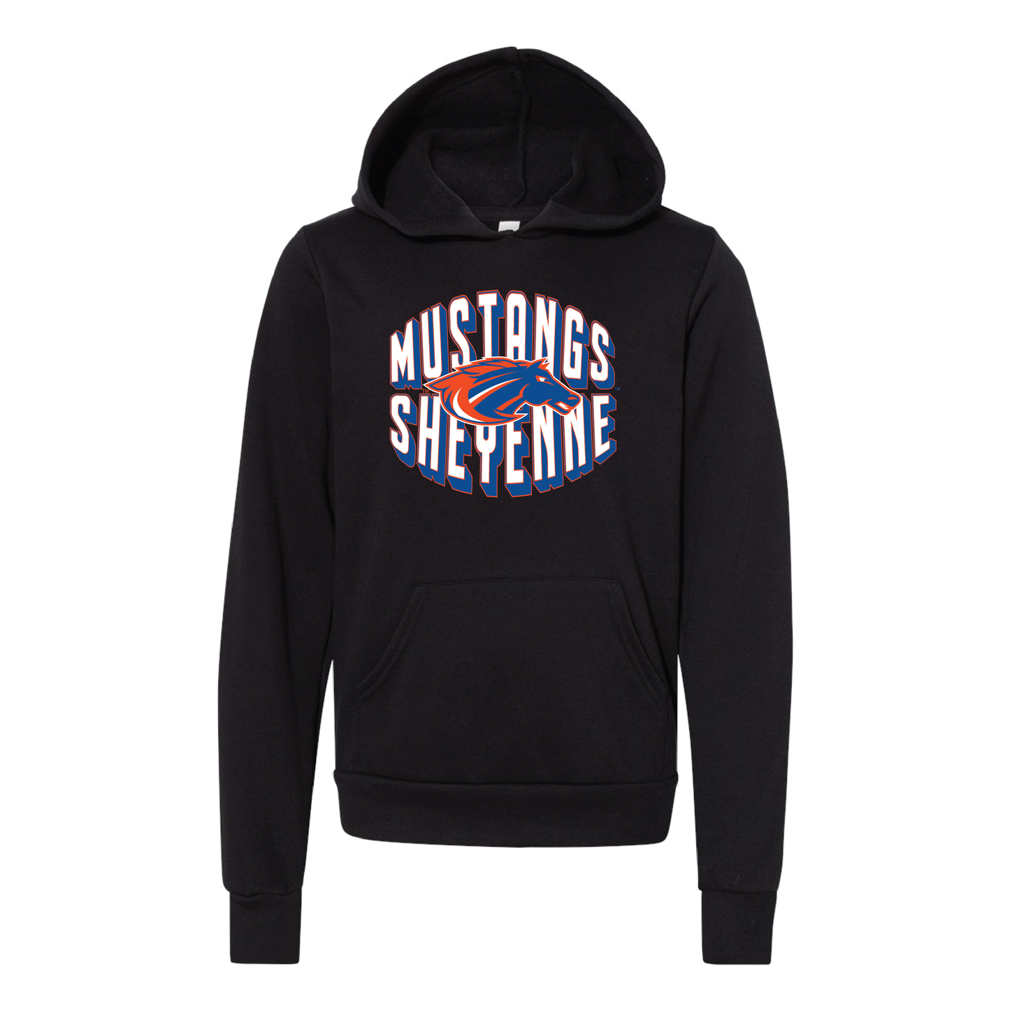 Mustangs BELLA+CANVAS® Youth Sponge Fleece Hoodie (3719Y)