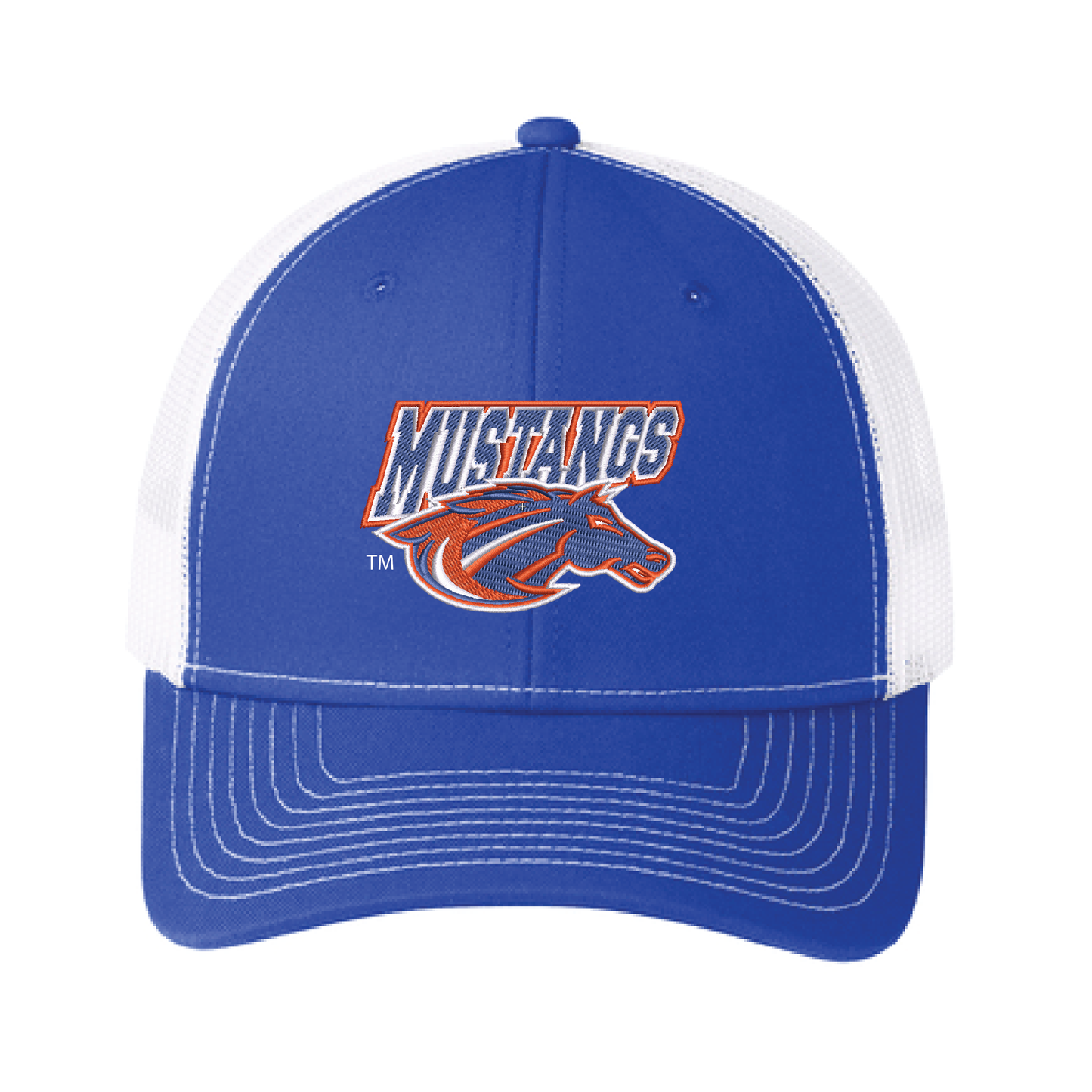 Mustangs True Royal Port Authority® Snapback Trucker Cap (C402)