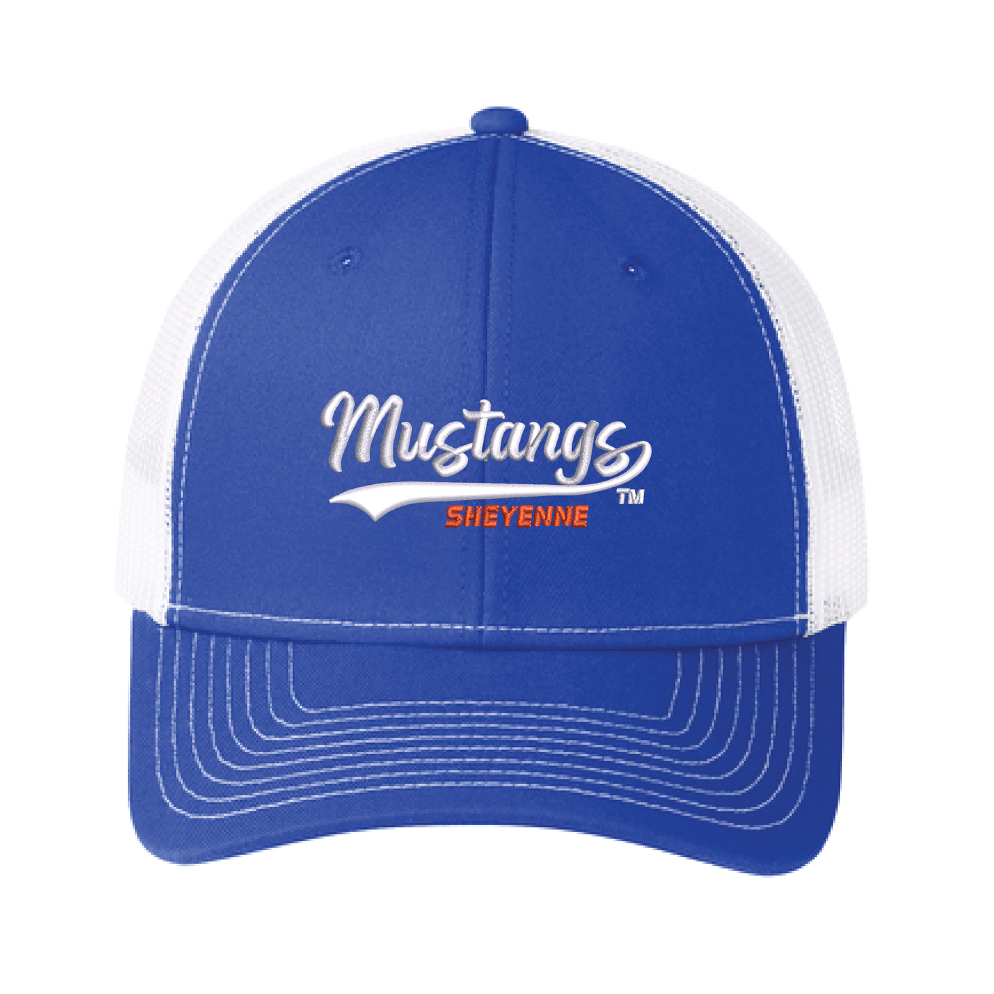 Mustangs True Royal Port Authority® Snapback Trucker Cap (C402)