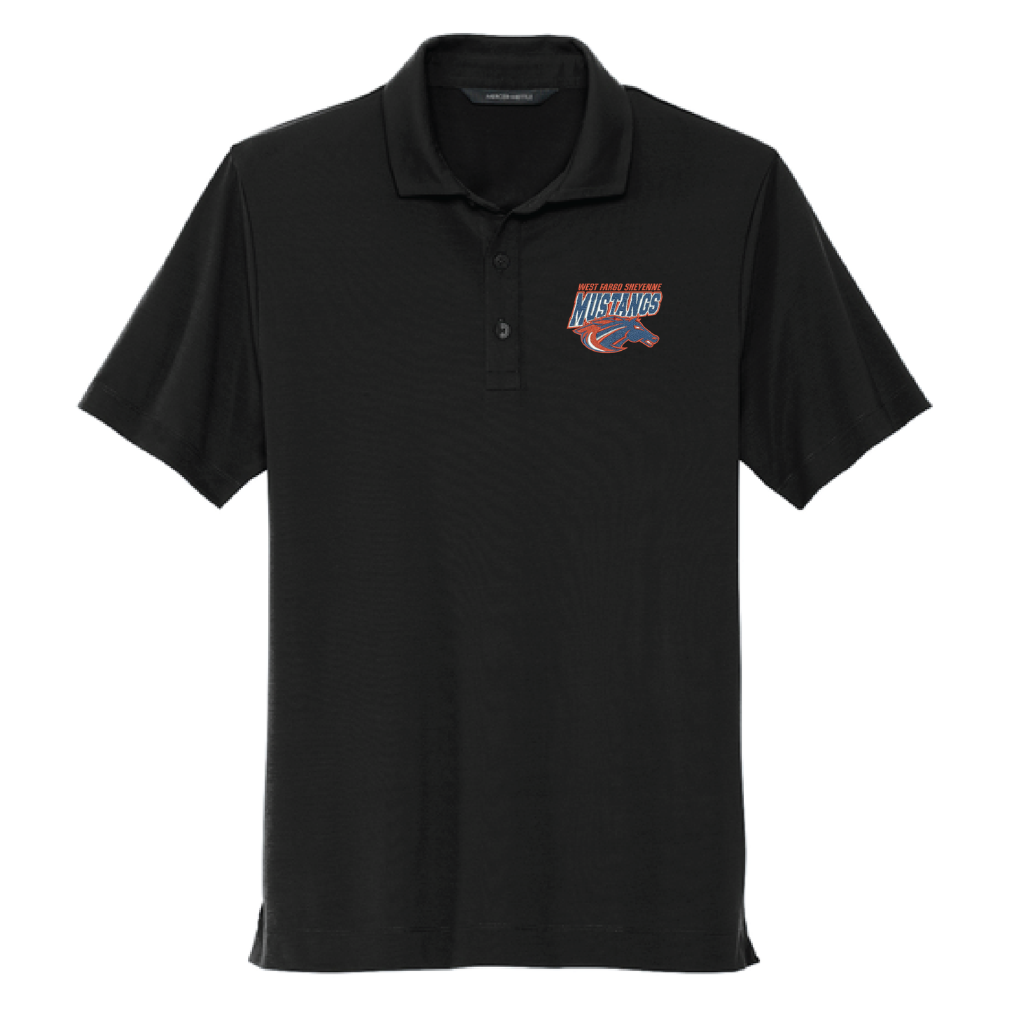 Mustangs Black Mercer+Mettle® Stretch Jersey Polo (MM1014)