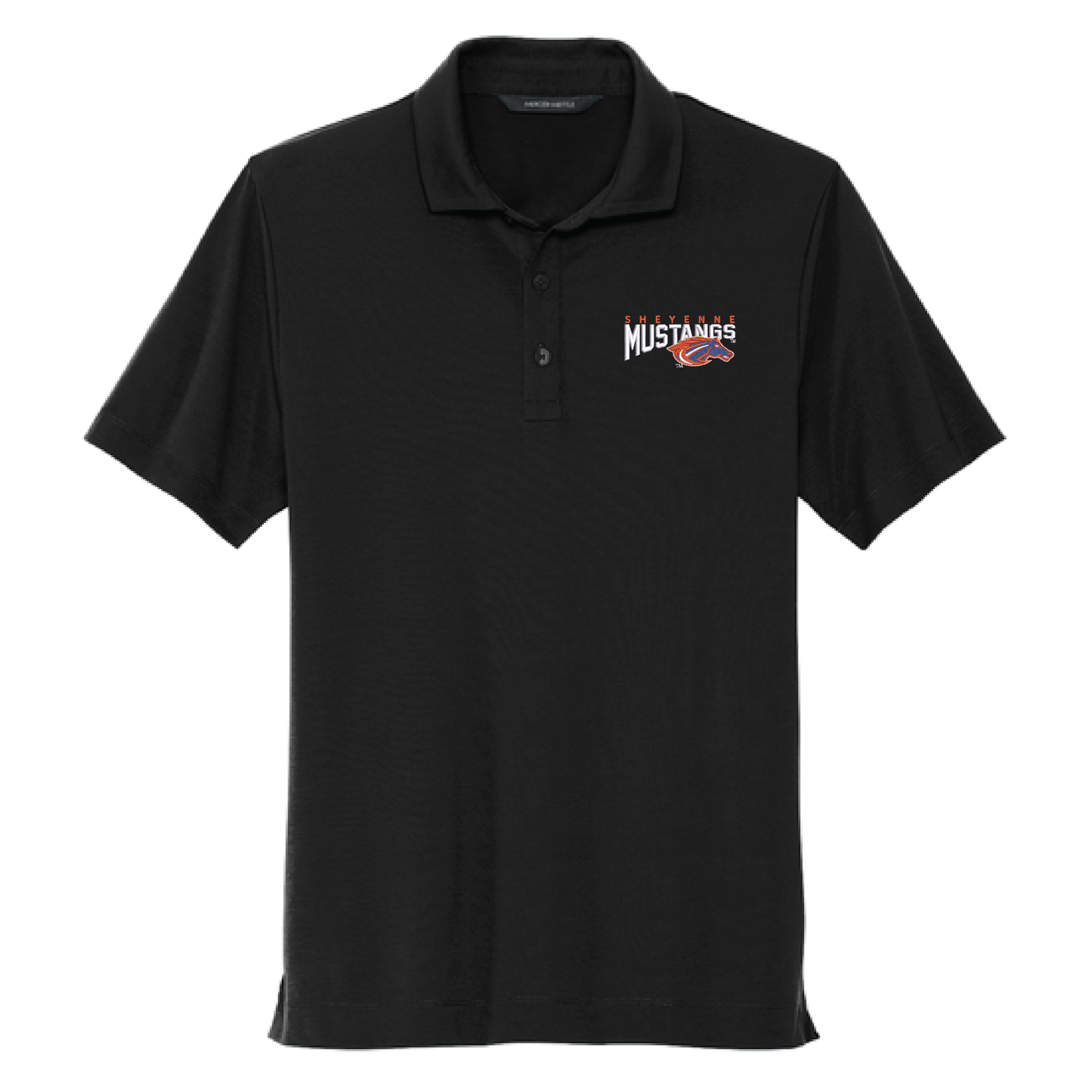 Mustangs Black Mercer+Mettle® Stretch Jersey Polo (MM1014)