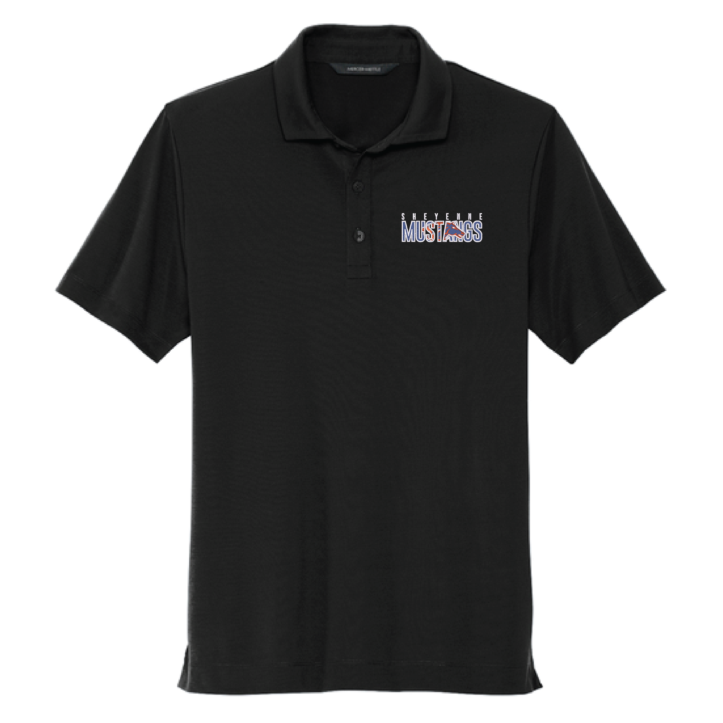 Mustangs Black Mercer+Mettle® Stretch Jersey Polo (MM1014)