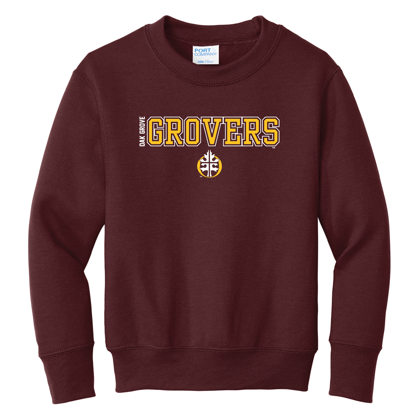 Oak Grove Port & Co™ Youth Core Fleece Crewneck Sweatshirt (PC78Y)