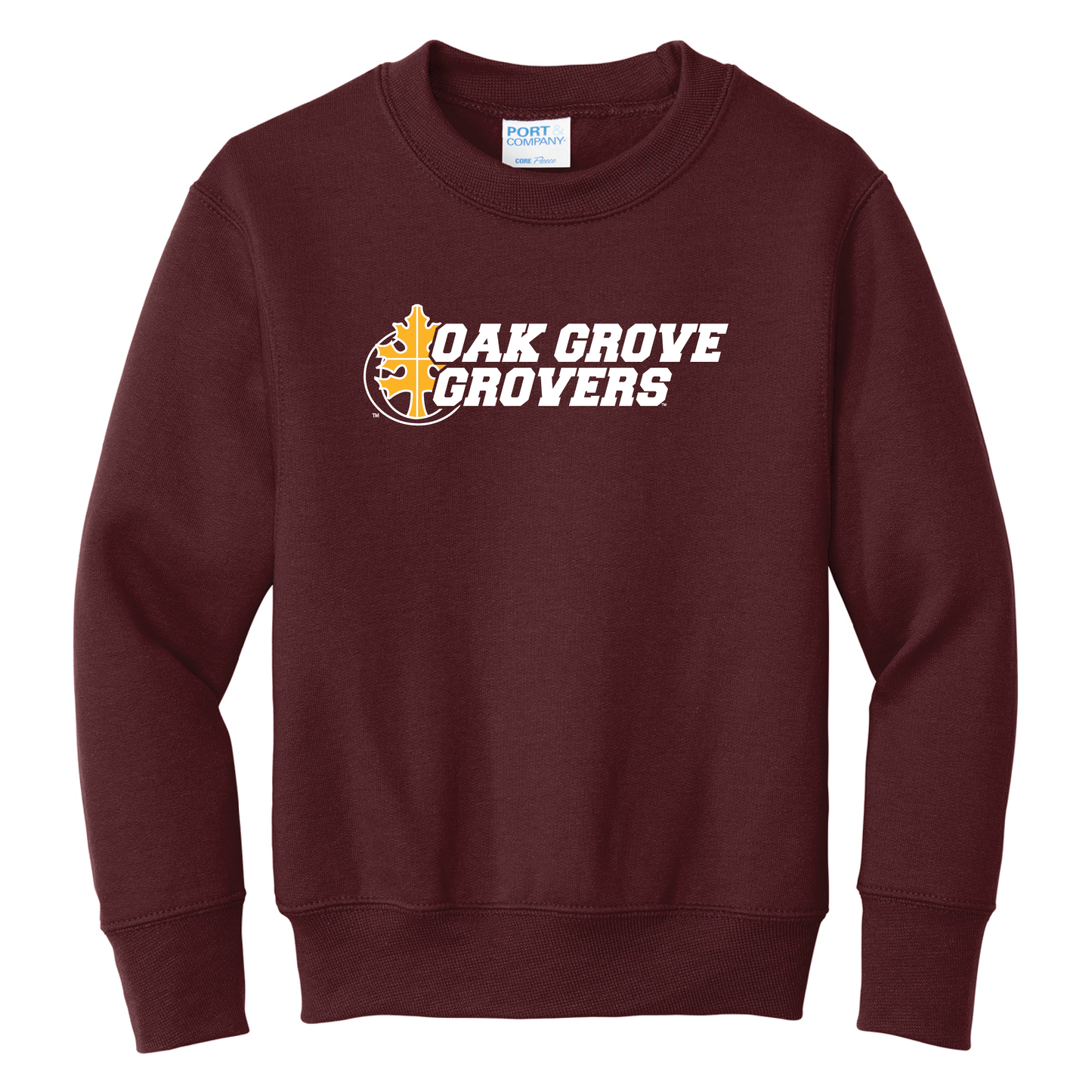 Oak Grove Port & Co™ Youth Core Fleece Crewneck Sweatshirt (PC78Y)