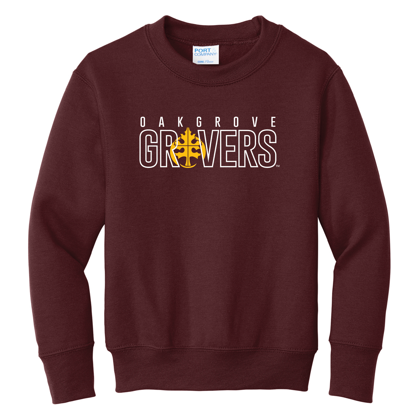 Oak Grove Port & Co™ Youth Core Fleece Crewneck Sweatshirt (PC78Y)