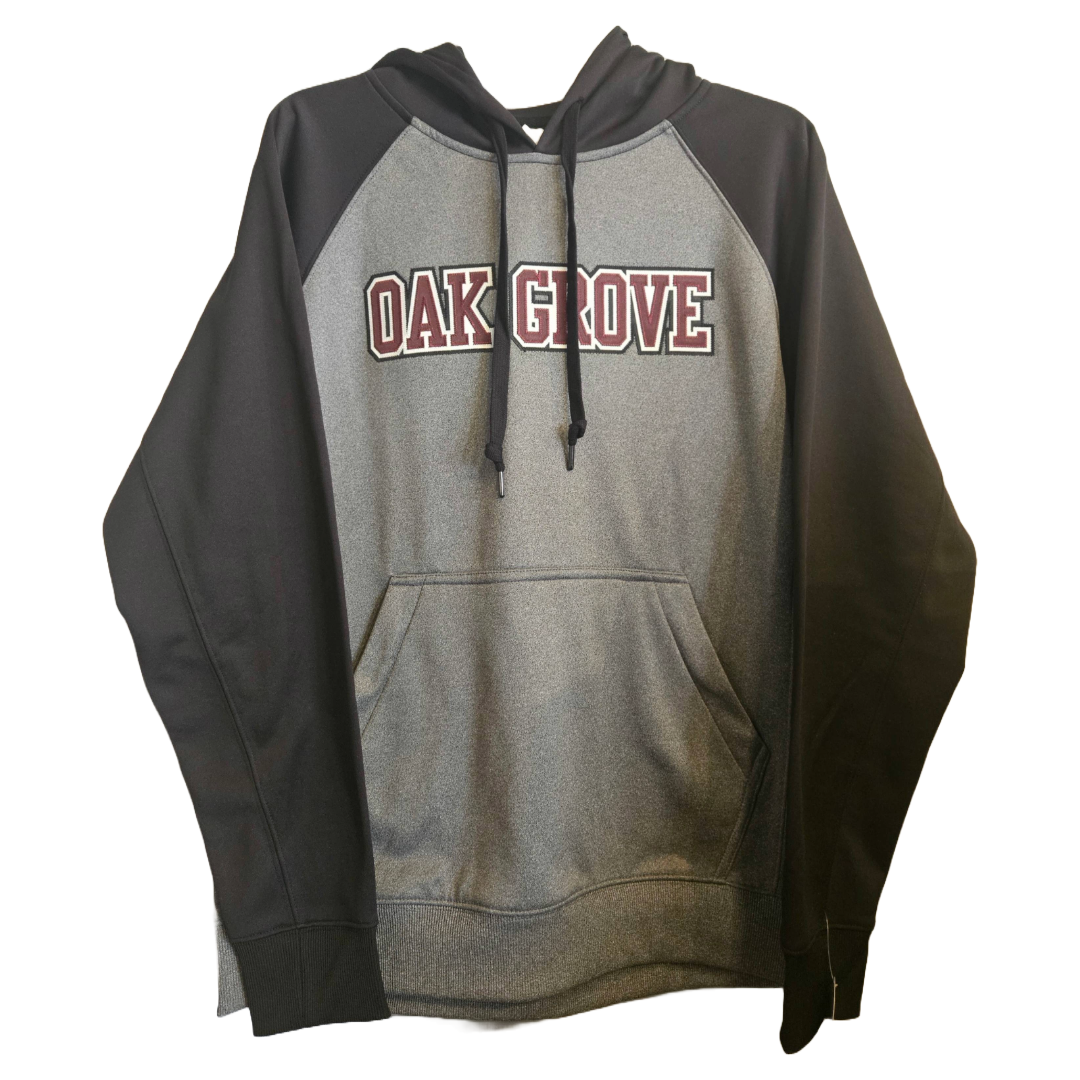 Oak Grove Baw Mens Blk/Gry Hooded Fleece