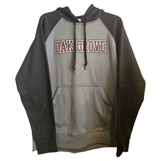 Oak Grove Baw Mens Blk/Gry Hooded Fleece