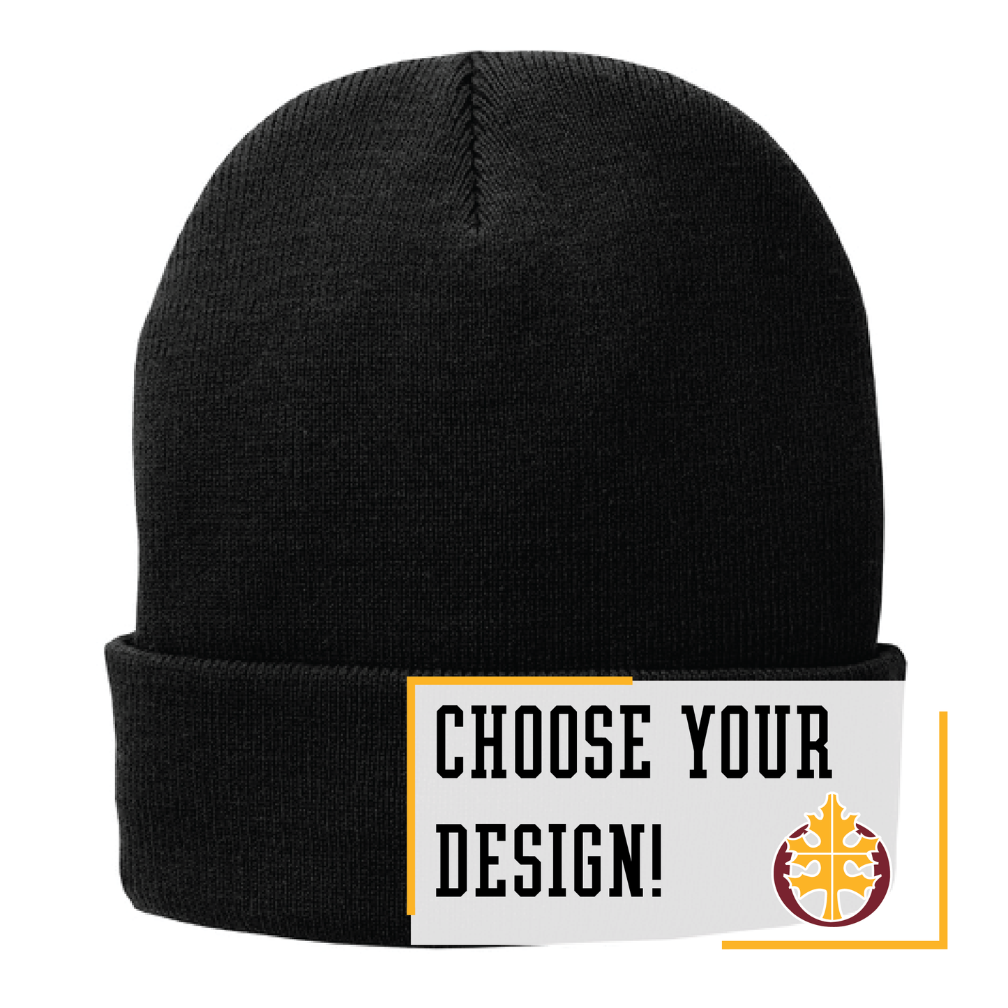 Oak Grove Black Port Authority® Fleece-Lined Knit Cap (CP90L)