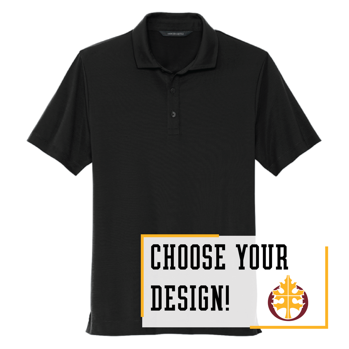 Oak Grove Black Mercer+Mettle® Stretch Jersey Polo (MM1014)
