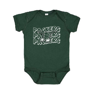 Packers Wave Infant Rabbit Skin Bodysuit 9-23