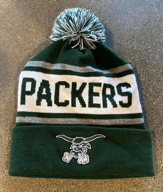 Packers Knit Pom Beanie GRN/WHT/GRY
