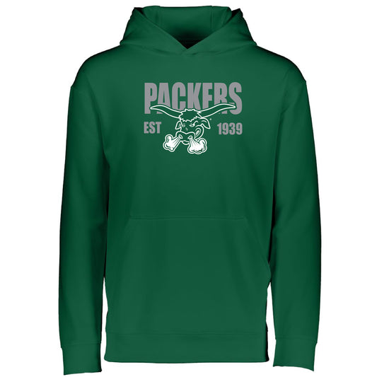 Packers crap Dark Green YTH Augusta hoodie 0457