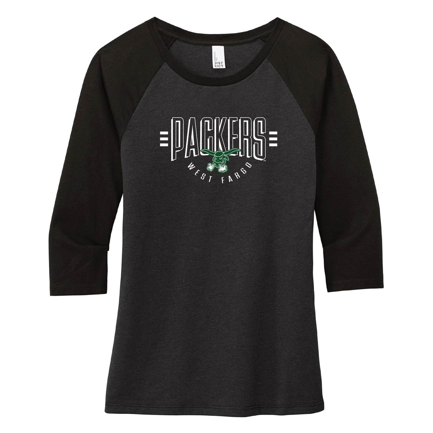 Packers District® Women’s 3/4-Sleeve Raglan (DM136L)