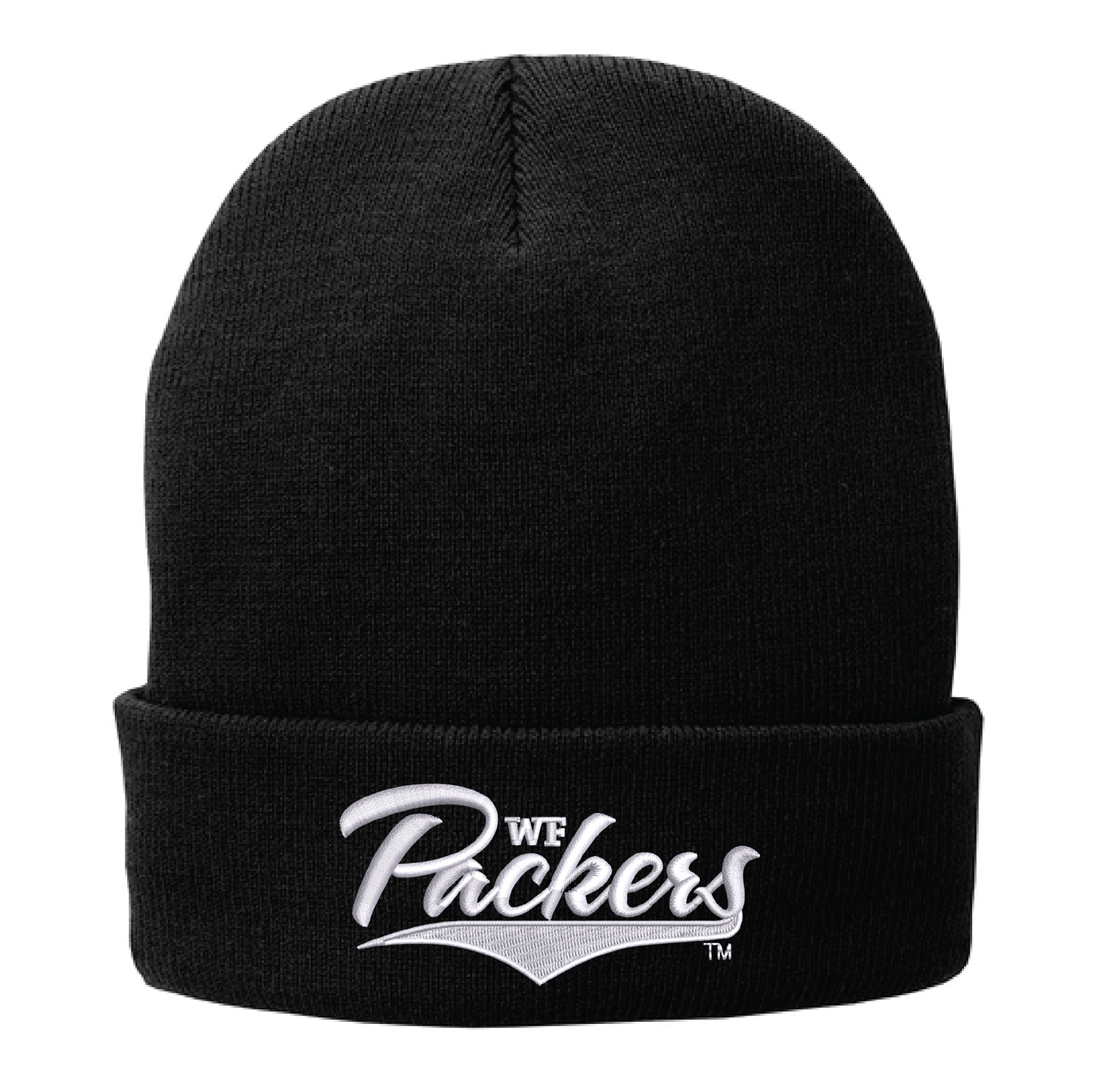 Packers Black Port Authority® Fleece-Lined Knit Cap (CP90L)
