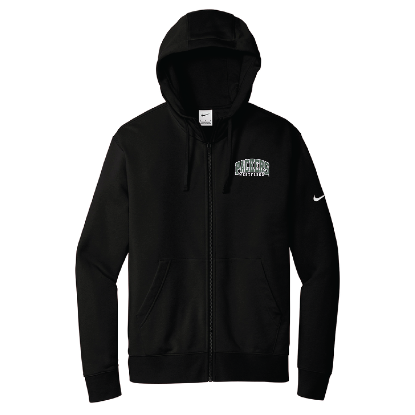 Packers Nike Club Fleece Sleeve Swoosh Full-Zip Hoodie (NKDR1513)