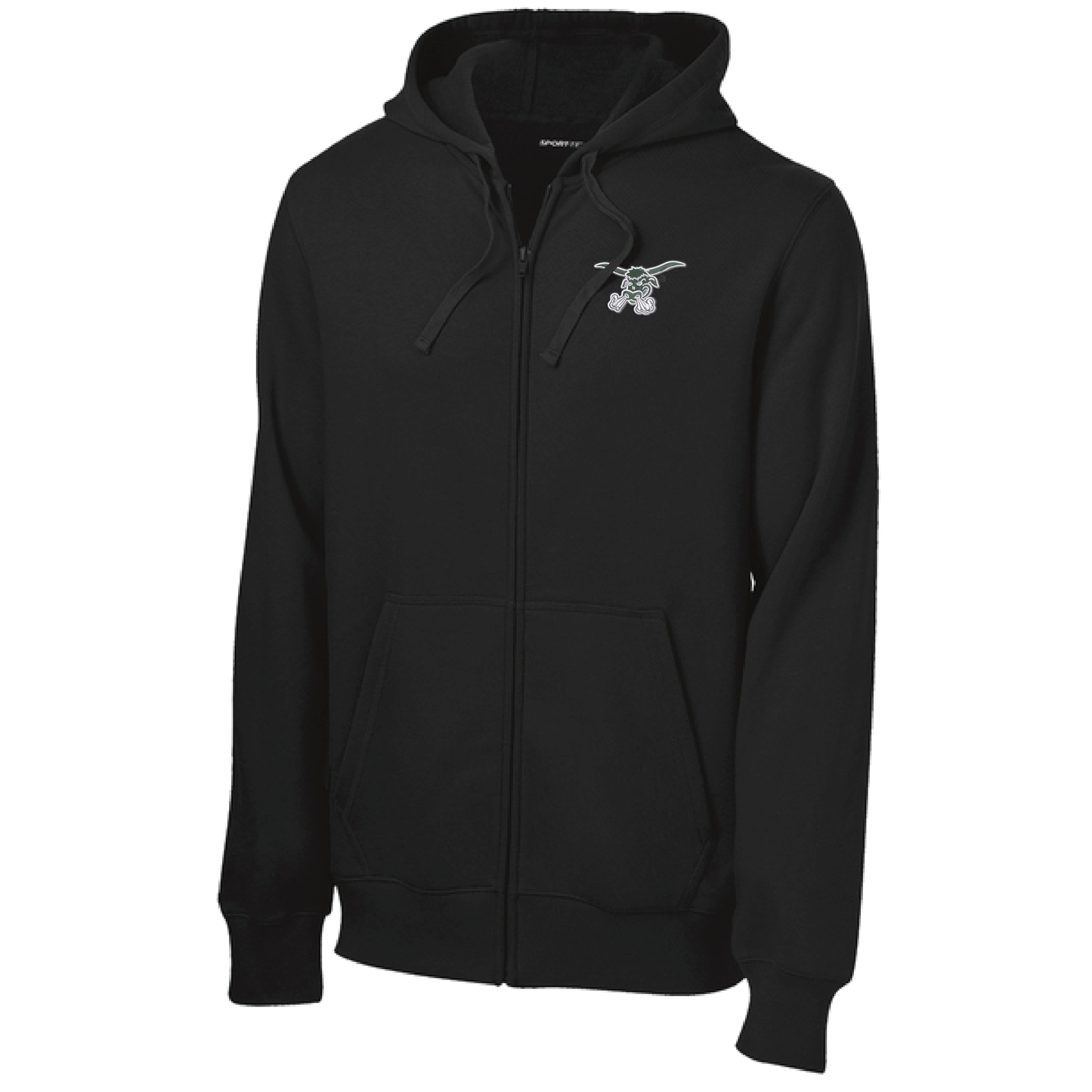 Packers Black Sport-Tek® Full-Zip Hooded Sweatshirt (ST258)