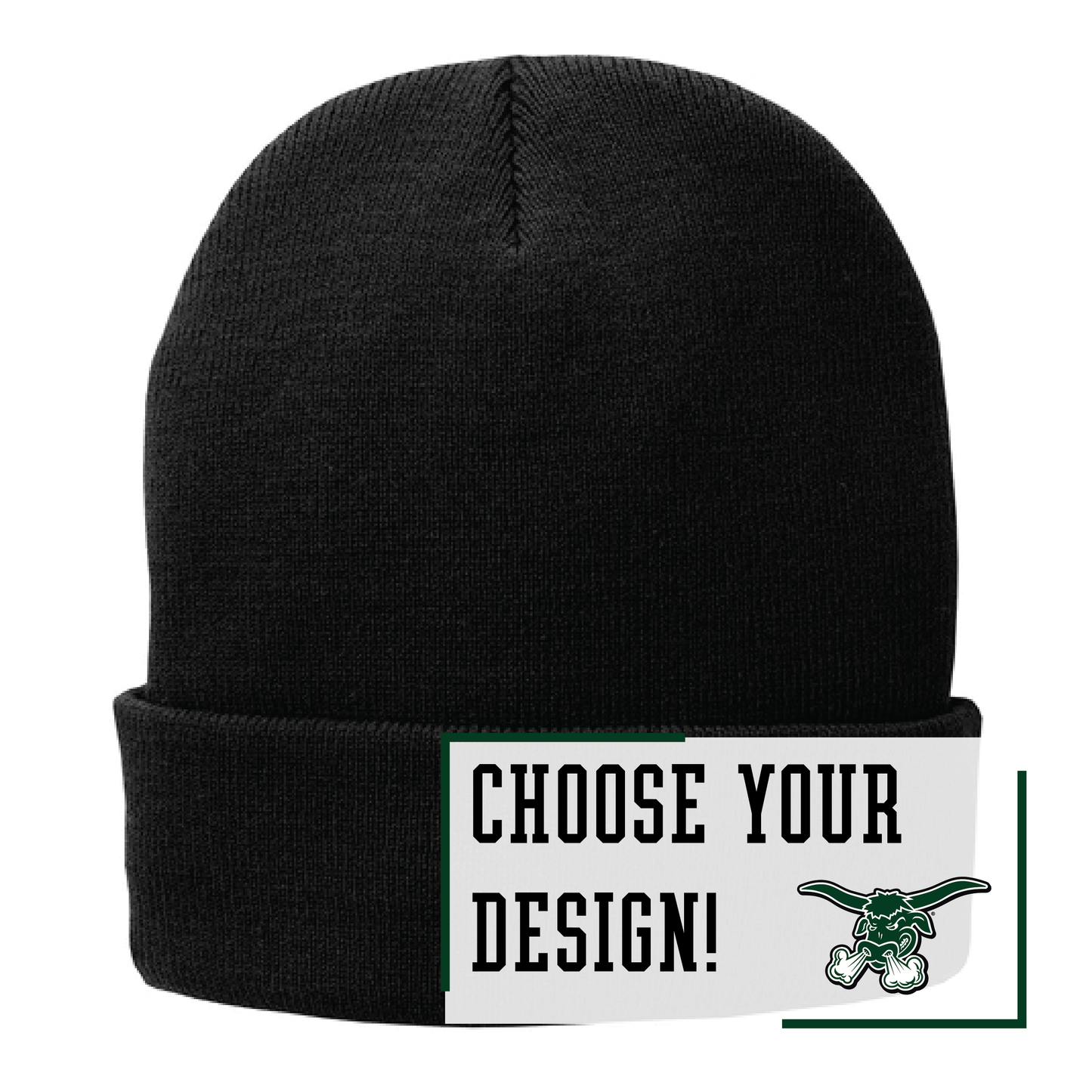 Packers Black Port Authority® Fleece-Lined Knit Cap (CP90L)