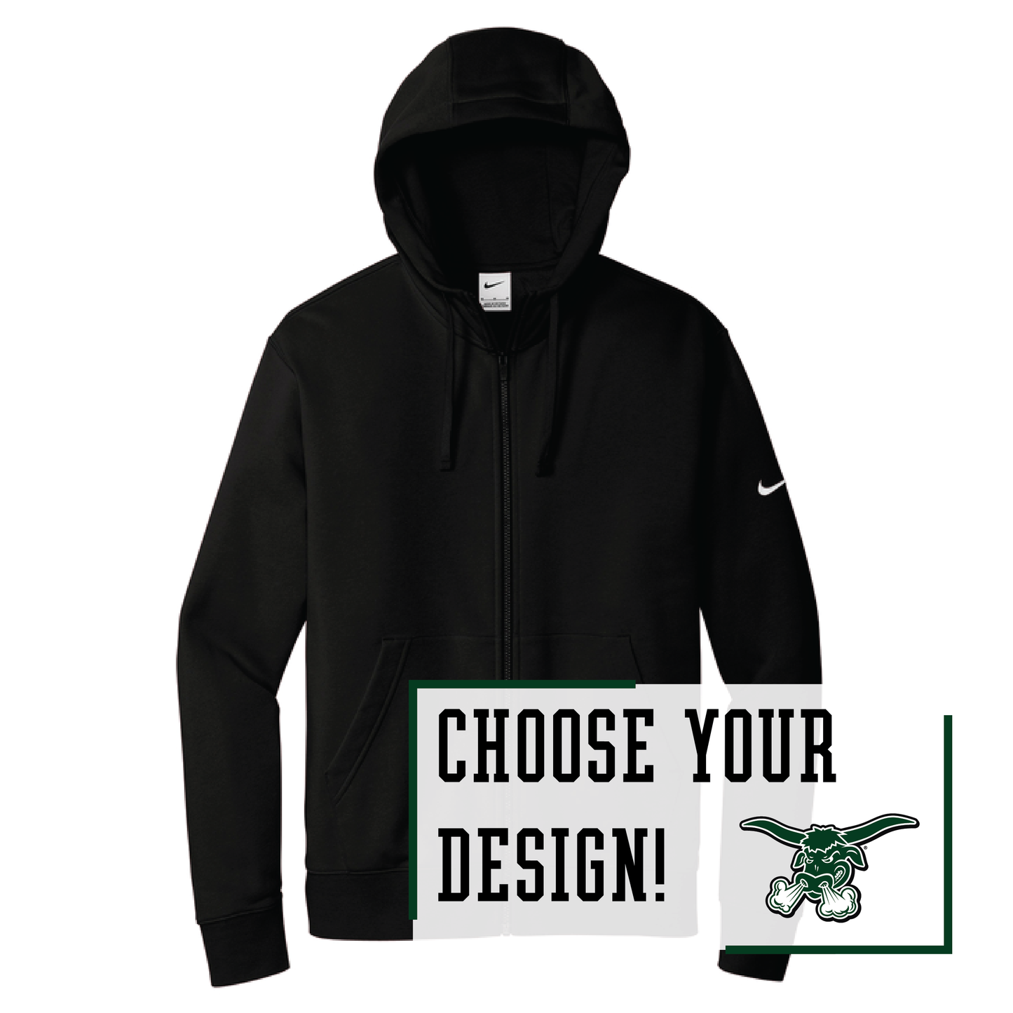 Packers Nike Club Fleece Sleeve Swoosh Full-Zip Hoodie (NKDR1513)