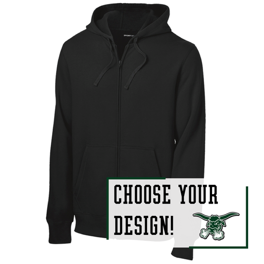 Packers Black Sport-Tek® Full-Zip Hooded Sweatshirt (ST258)