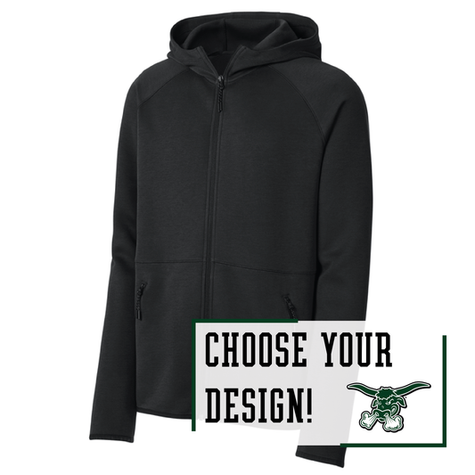 Packers Black Sport-Tek® Phenom Full-Zip Hoodie (ST840)