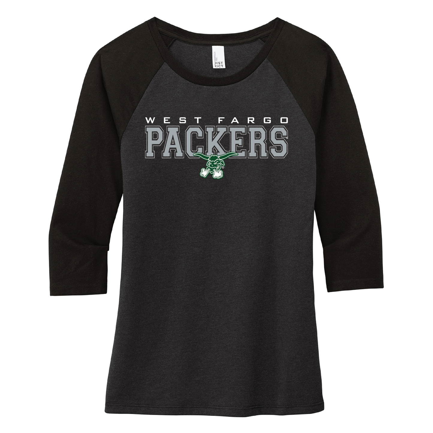 Packers District® Women’s 3/4-Sleeve Raglan (DM136L)