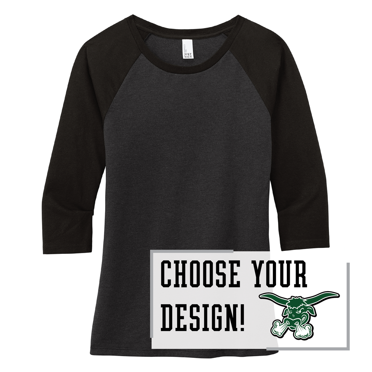 Packers District® Women’s 3/4-Sleeve Raglan (DM136L)