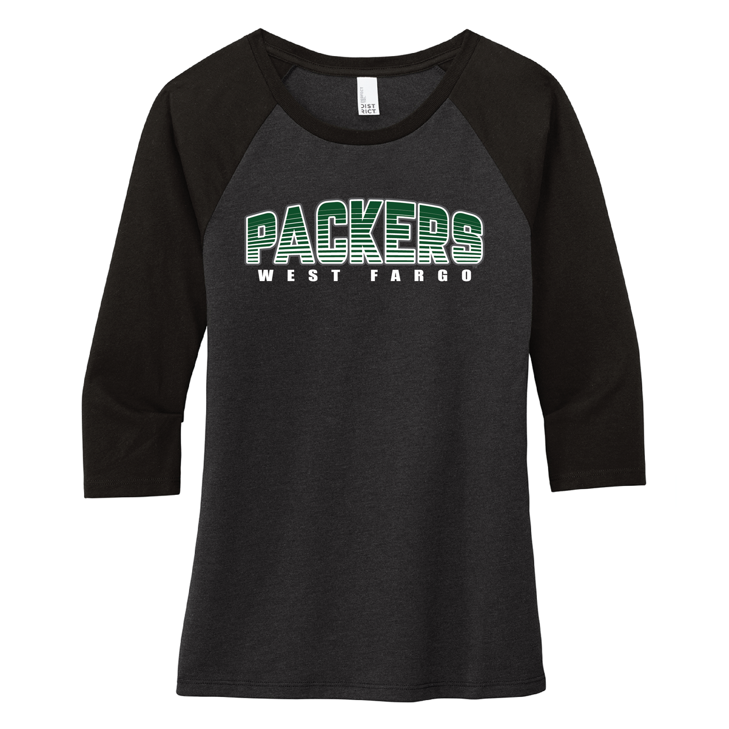 Packers District® Women’s 3/4-Sleeve Raglan (DM136L)