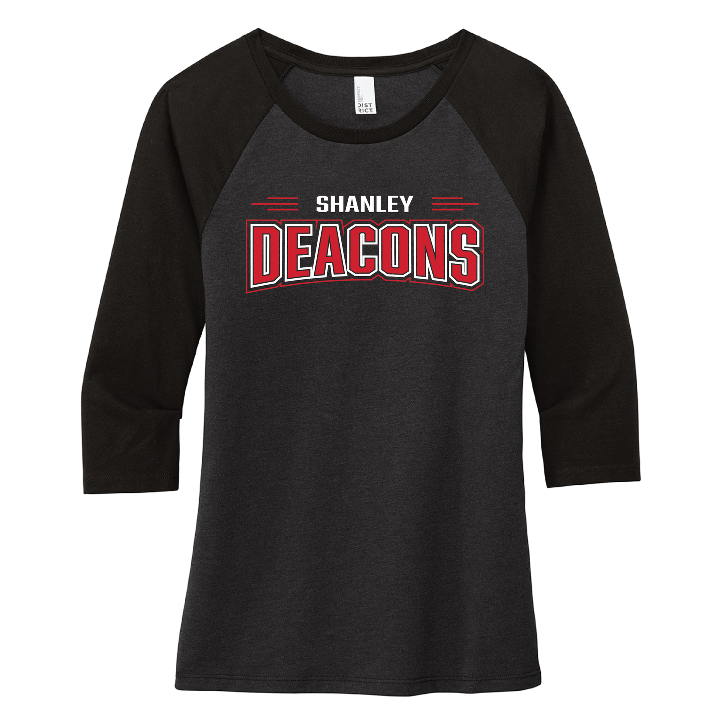 Shanley District® Women’s 3/4-Sleeve Raglan (DM136L)