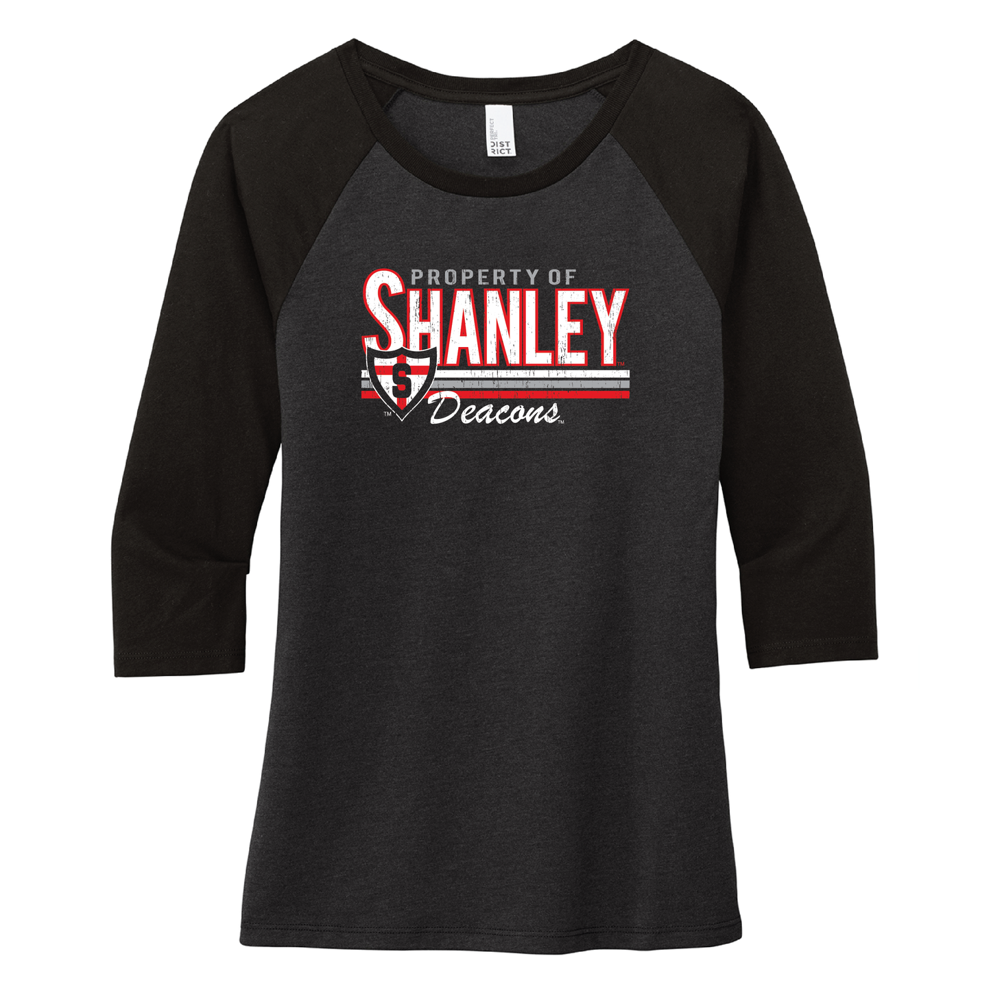 Shanley District® Women’s 3/4-Sleeve Raglan (DM136L)