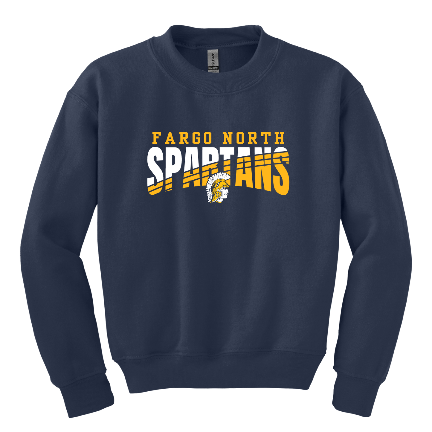 Spartans Echo Navy YTH Gildan Crewneck Sweatshirt 1123