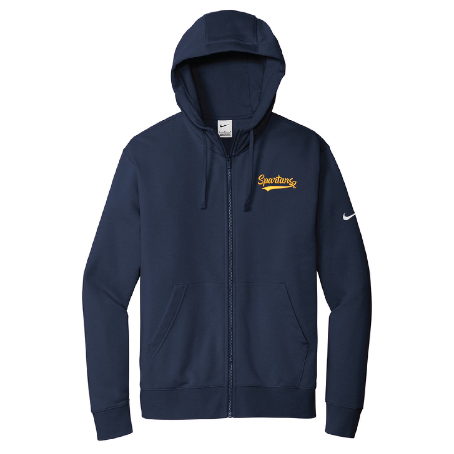 Spartans Nike Club Fleece Sleeve Swoosh Full-Zip Hoodie (NKDR1513)