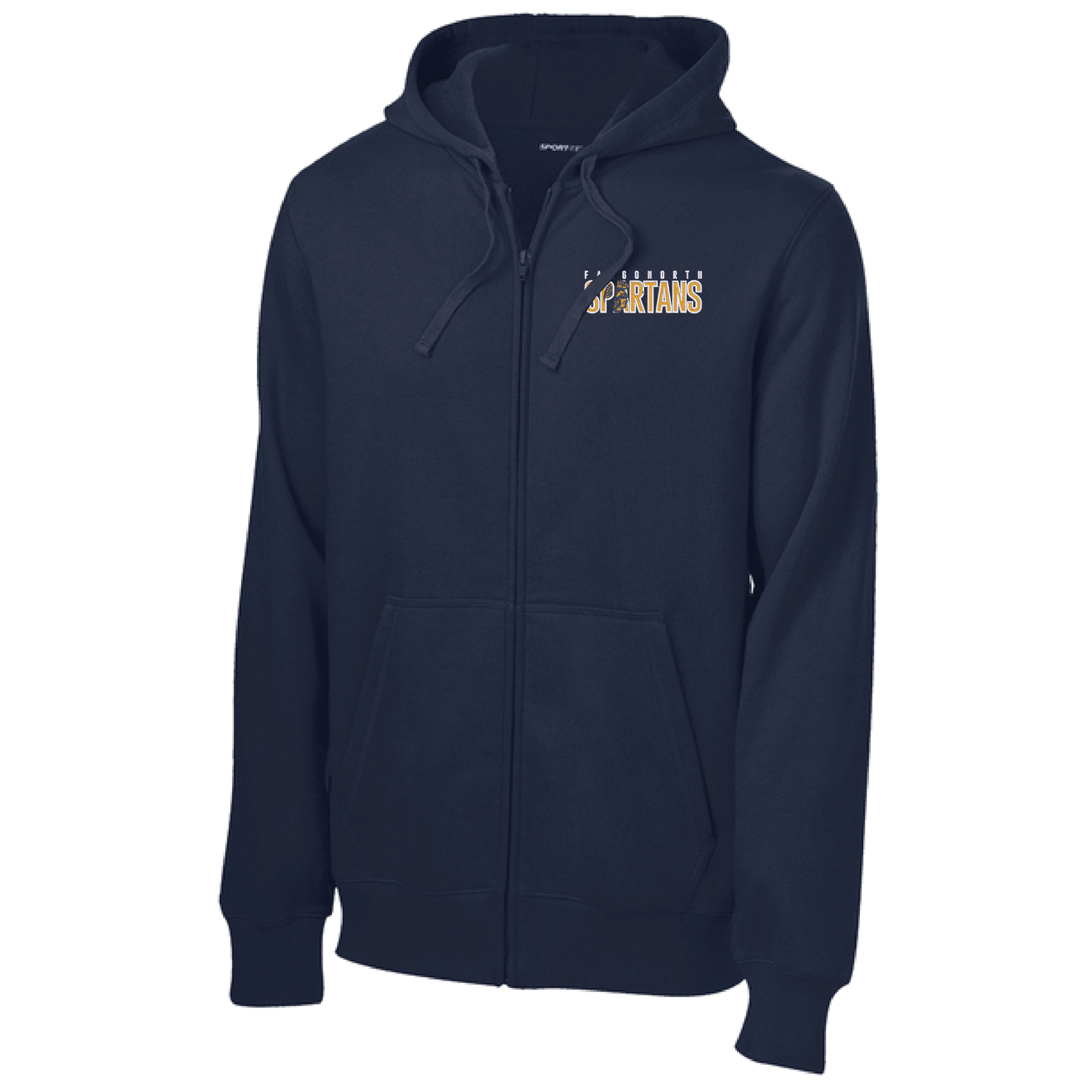 Spartans Navy Sport-Tek® Full-Zip Hooded Sweatshirt (ST258)