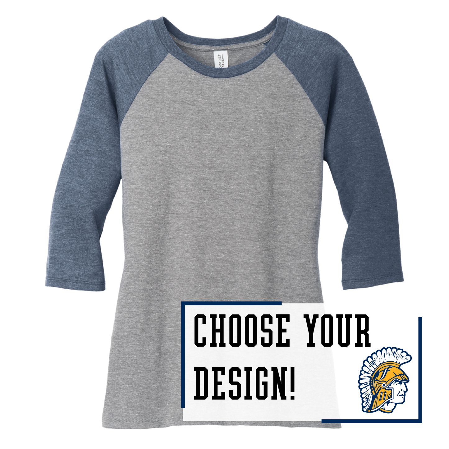 Spartans District® Women’s 3/4-Sleeve Raglan (DM136L)