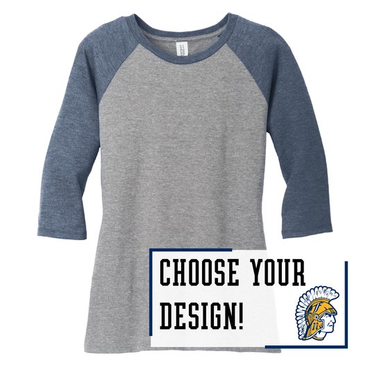 Spartans District® Women’s 3/4-Sleeve Raglan (DM136L)