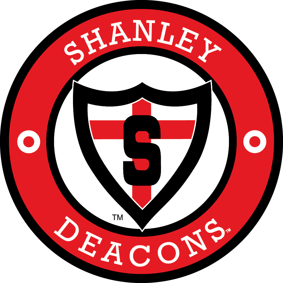 Shanley Deacons Decal  Rd/Wht/Blk