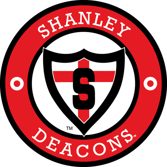 Shanley Deacons Decal  Rd/Wht/Blk