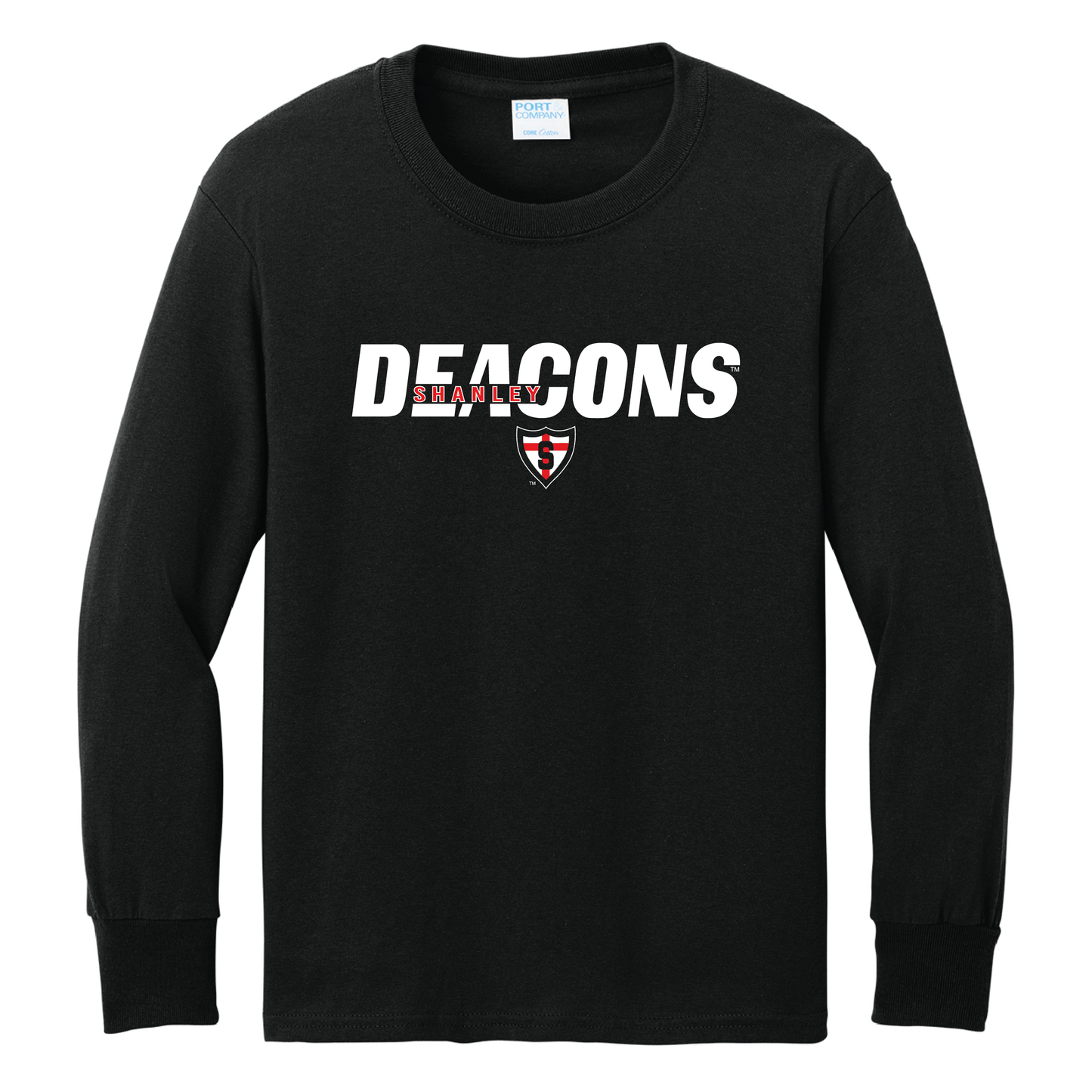 Shanley Port & Co™ Youth Long Sleeve Core Cotton Tee (PC54YLS)