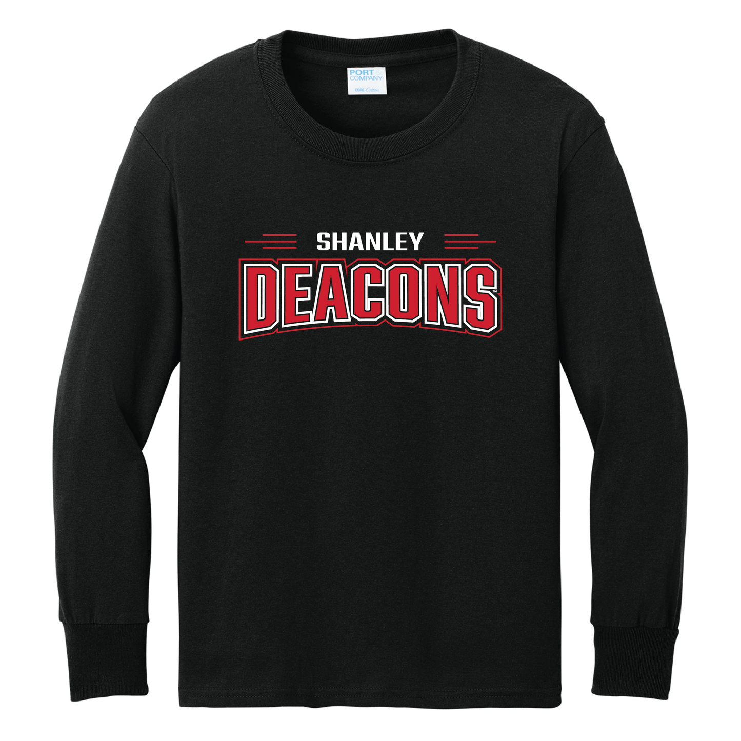Shanley Port & Co™ Youth Long Sleeve Core Cotton Tee (PC54YLS)