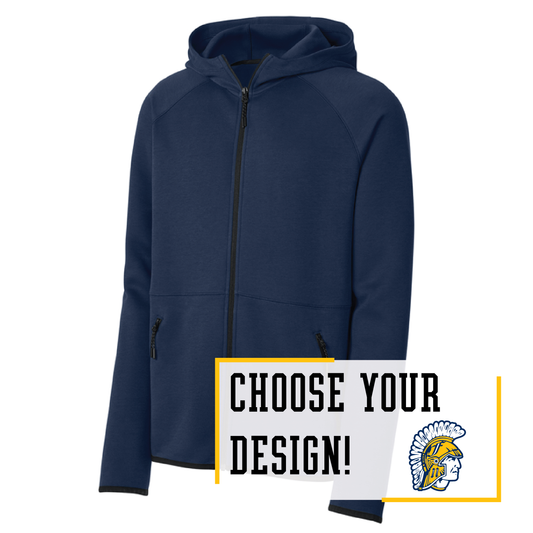 Spartans Navy Sport-Tek® Phenom Full-Zip Hoodie (ST840)