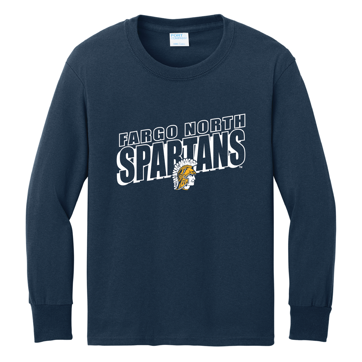 Spartans Port & Co™ Youth Long Sleeve Core Cotton Tee (PC54YLS)