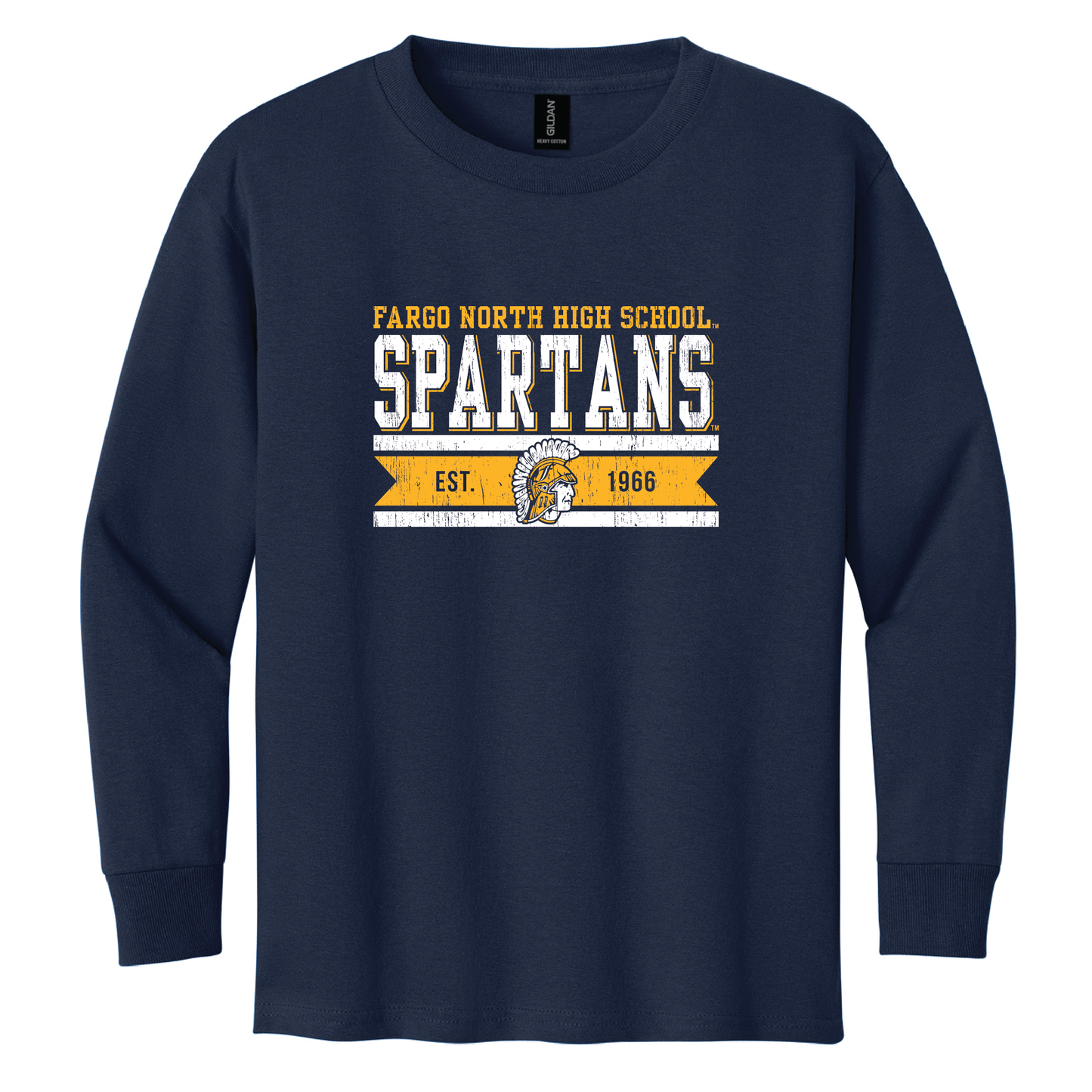 Spartans Gildan® Youth 100% Cotton Long Sleeve T-Shirt (5400b)