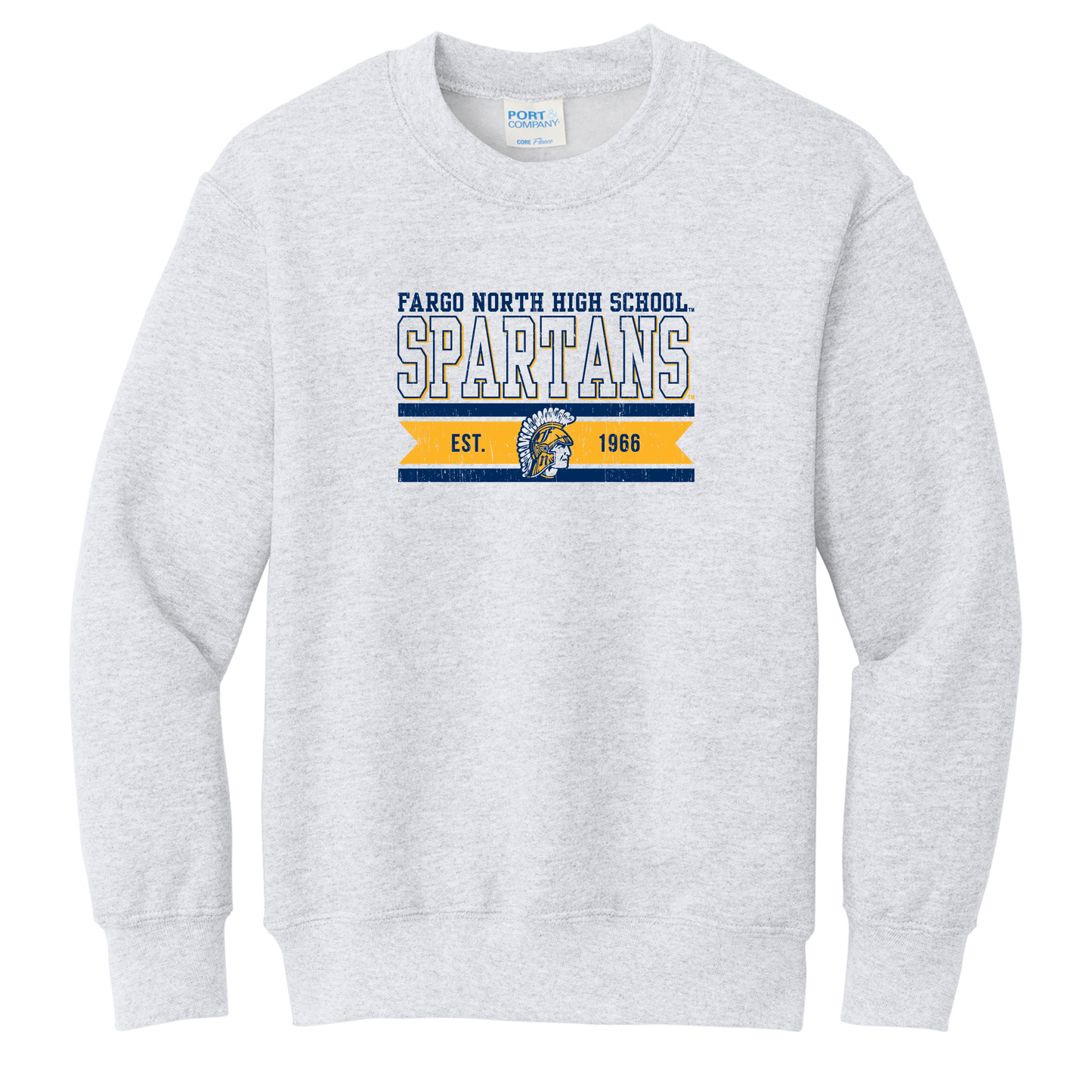 Spartans Port & Co™ Youth Core Fleece Crewneck Sweatshirt (PC78Y)