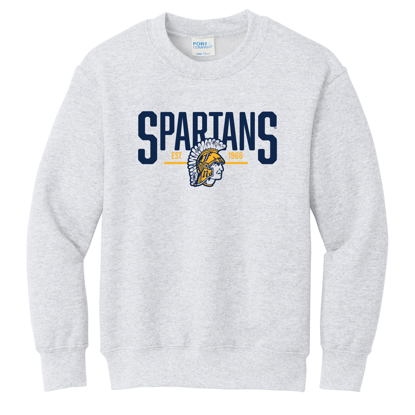 Spartans Port & Co™ Youth Core Fleece Crewneck Sweatshirt (PC78Y)