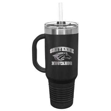 Mustangs Black Travel Mug 8/23 40 oz